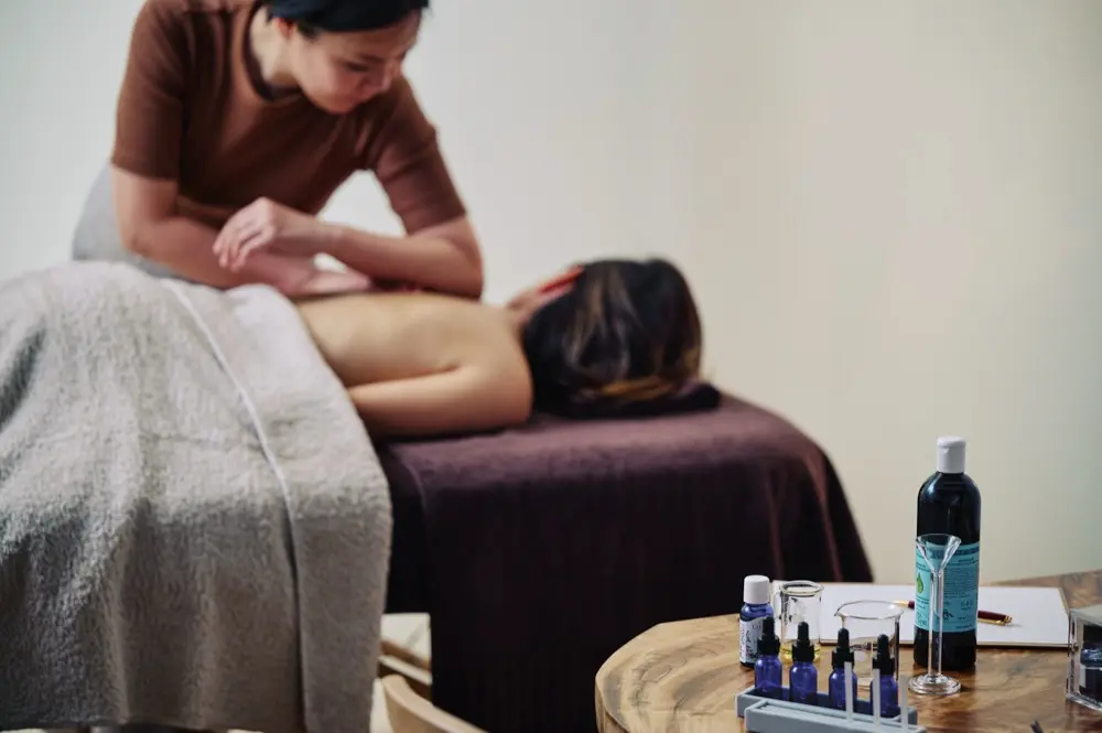 リラックスしたトリートメント空間